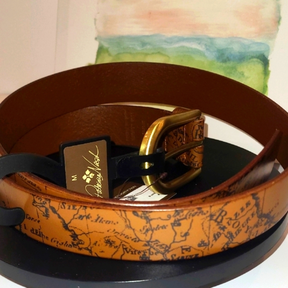 Patricia Nash Vietri Riot Rust Map Belt - Picture 2 of 2